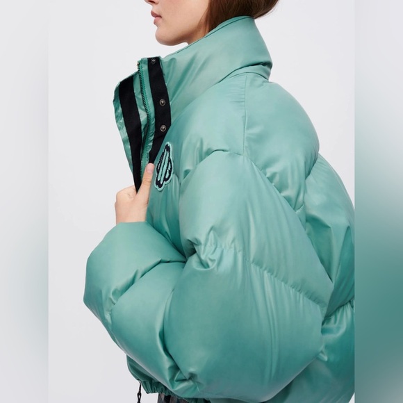 Maje Green down jacket with Clover patch - Picture 3 of 14